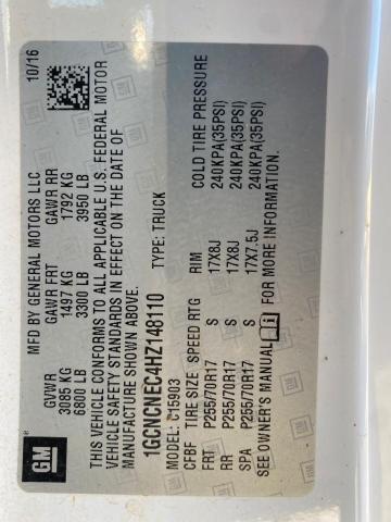 2017 CHEVROLET SILVERADO 1GCNCNEC4HZ148110