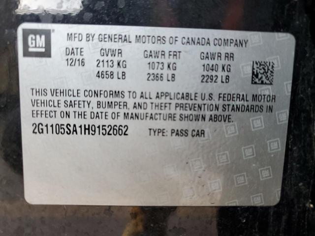 2017 CHEVROLET IMPALA LT - 2G1105SA1H9152662