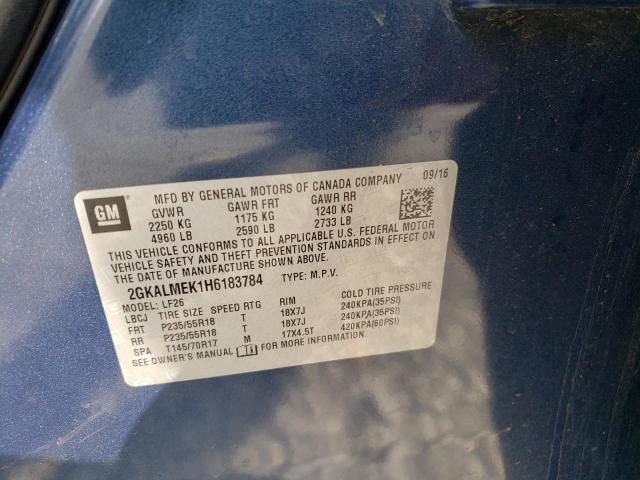 2017 GMC TERRAIN 2GKALMEK1H6183784