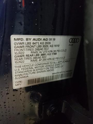 2020 AUDI Q8 PRESTIG WA1FVAF17LD003891
