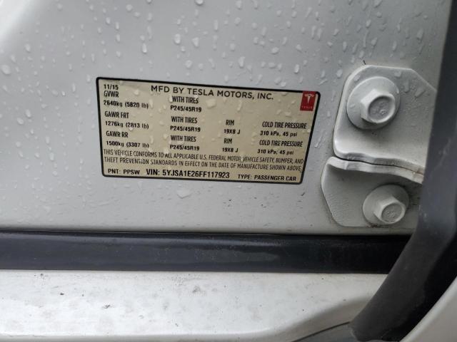 2015 TESLA MODEL S - 5YJSA1E26FF117923