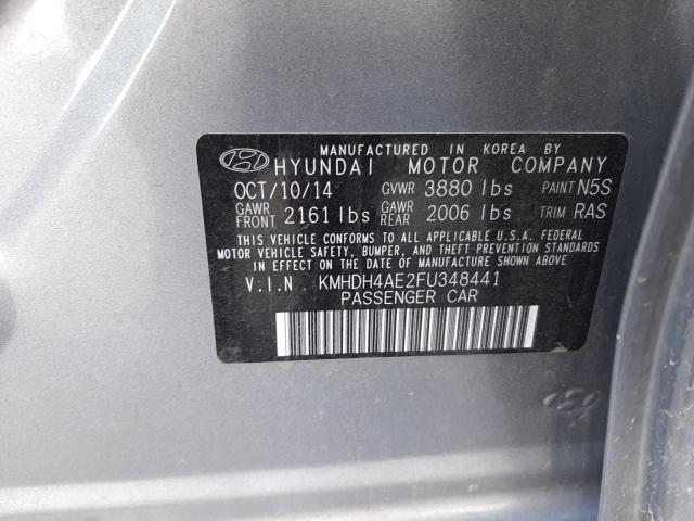 KMHDH4AE2FU348441 Hyundai ELANTRA SE