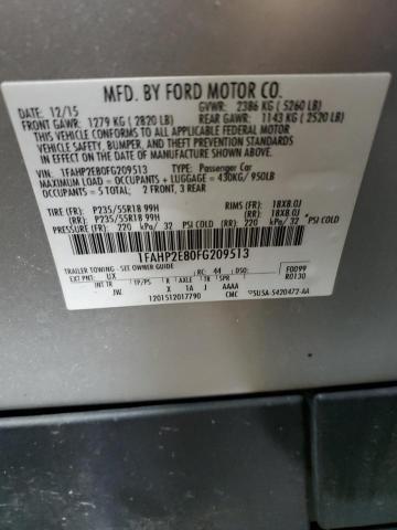 2015 FORD TAURUS SEL 1FAHP2E80FG209513