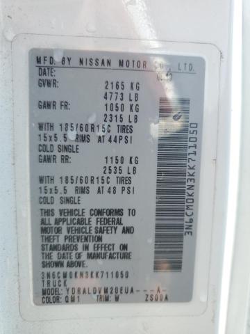 2019 NISSAN NV200 2.5S 3N6CM0KN3KK711050