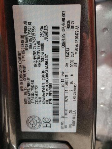 2016 FORD ESCAPE SE - 1FMCU9G98GUA56437