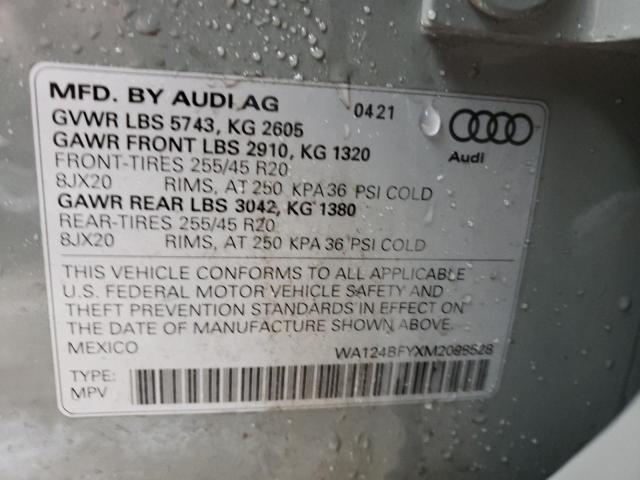 2021 AUDI SQ5 SPORTB - WA124BFYXM2098528