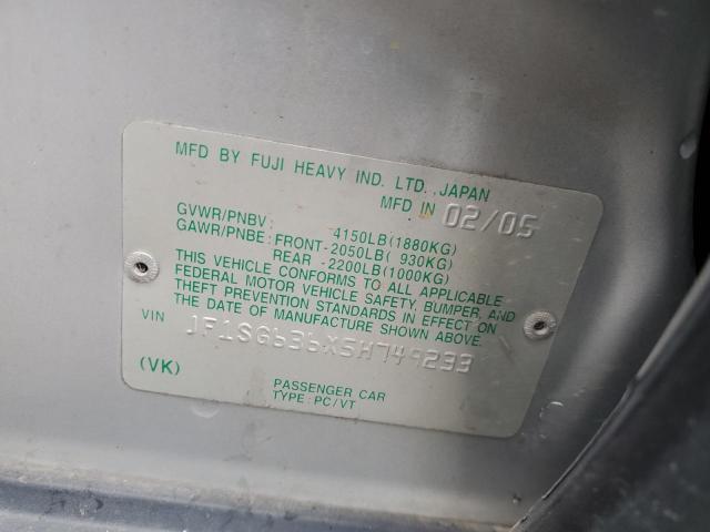 JF1SG636X5H749233 Subaru Forester 2.5x