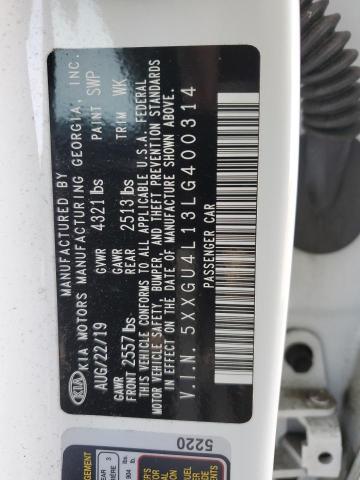 5XXGU4L13LG400314 KIA OPTIMA EX
