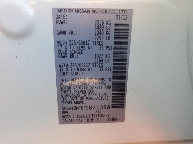 5N1AT2MT6FC821358 Nissan ROGUE S