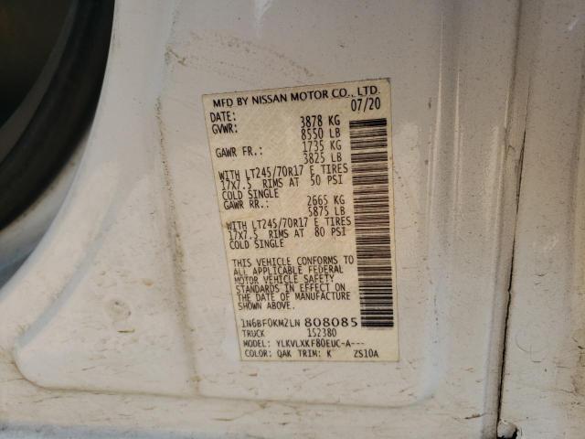 2020 NISSAN NV 1500 S - 1N6BF0KM2LN808085