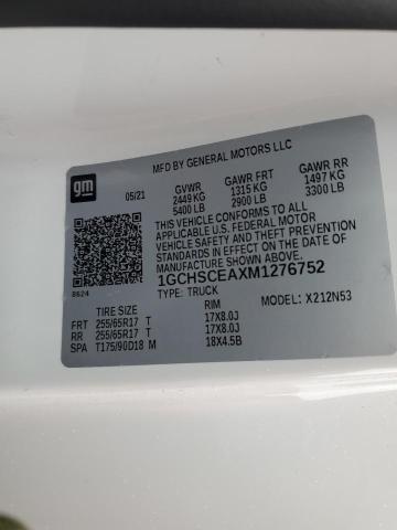 2021 CHEVROLET COLORADO L - 1GCHSCEAXM1276752