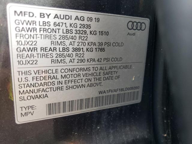 2020 AUDI Q8 PRESTIG WA1FVAF16LD005390