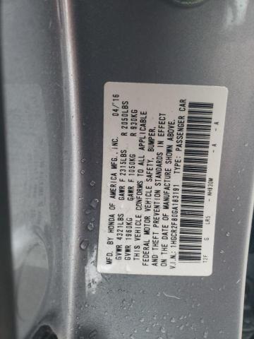 2016 HONDA ACCORD EXL 1HGCR2F80GA183191