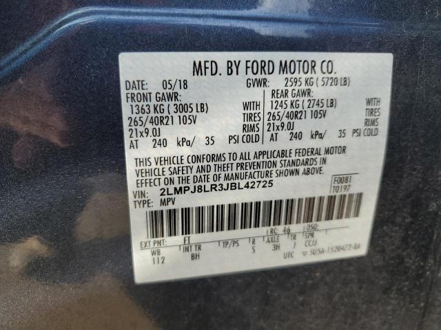 2LMPJ8LR3JBL42725 Lincoln MKX