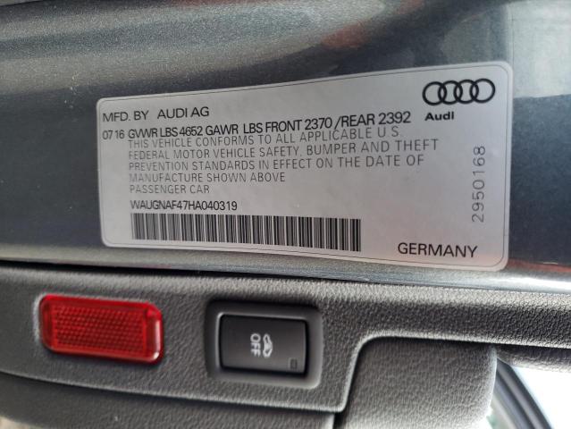 2017 AUDI A4 PREMIUM - WAUGNAF47HA040319