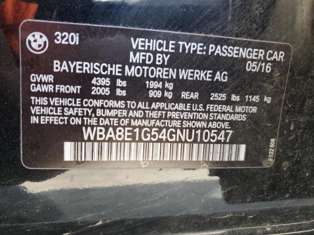 2016 BMW 320 I - WBA8E1G54GNU10547