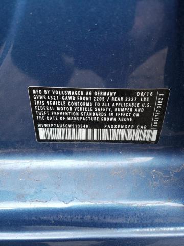 2016 VOLKSWAGEN E-GOLF SE - WVWKP7AU6GW913948