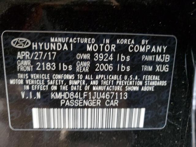 2018 HYUNDAI ELANTRA SE KMHD84LF1JU467113