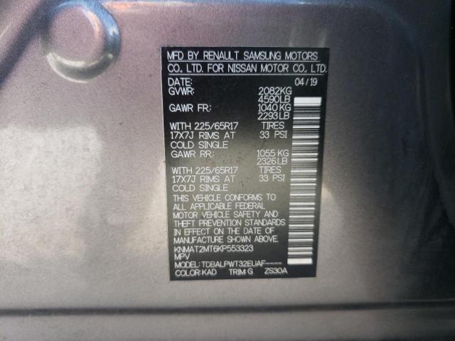 2019 NISSAN ROGUE S AW - KNMAT2MT6KP553323