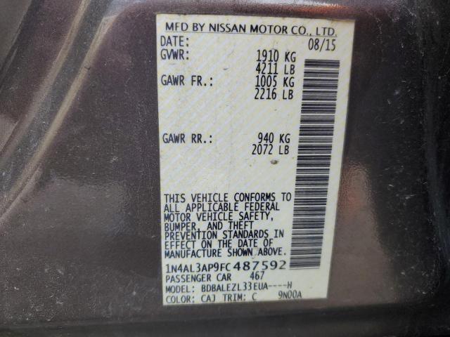 2015 NISSAN ALTIMA 2.5 1N4AL3AP9FC487592