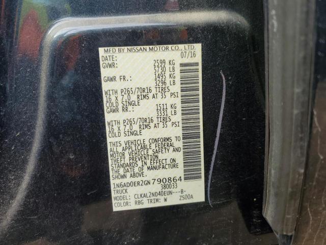 2016 NISSAN FRONTIER S - 1N6AD0ER2GN790864