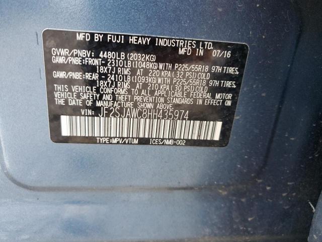 JF2SJAWC8HH435974 Subaru Forester 2.5i Touring
