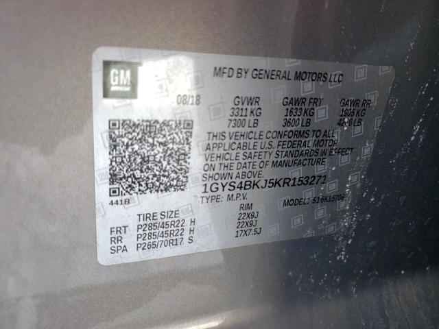 1GYS4BKJ5KR153271 Cadillac Escalade Luxury