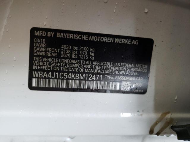 2019 BMW 430I GRAN - WBA4J1C54KBM12471