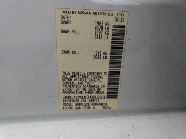 1N4BL4CVXLN308501 Nissan ALTIMA SR