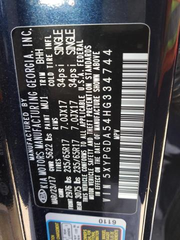 5XYPGDA54HG334744 KIA SORENTO LX