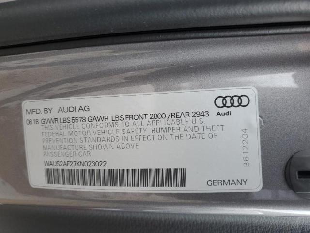 2019 AUDI A7 PRESTIG - WAUS2AF27KN023022