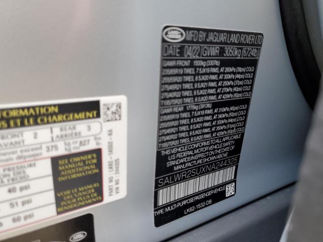 SALWR2SUXNA244325 Land Rover RANGEROVER