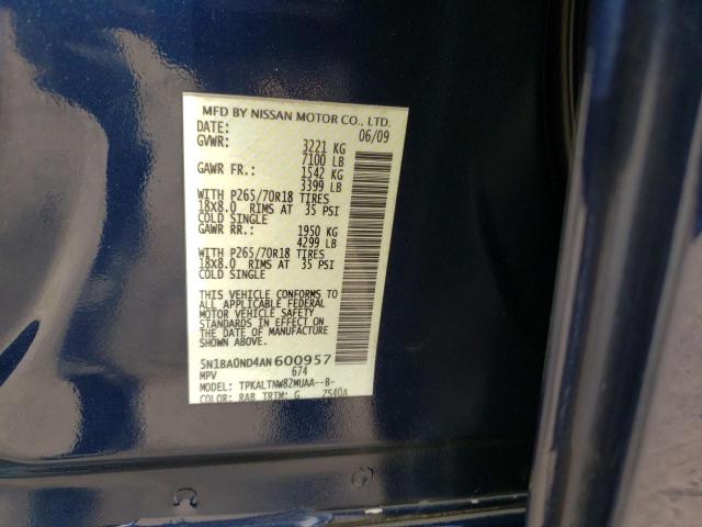 5N1BA0ND4AN600957 Nissan ARMADA SE