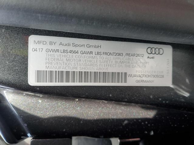 2017 AUDI R8 SPYDER - WUAVACFX0H7905028