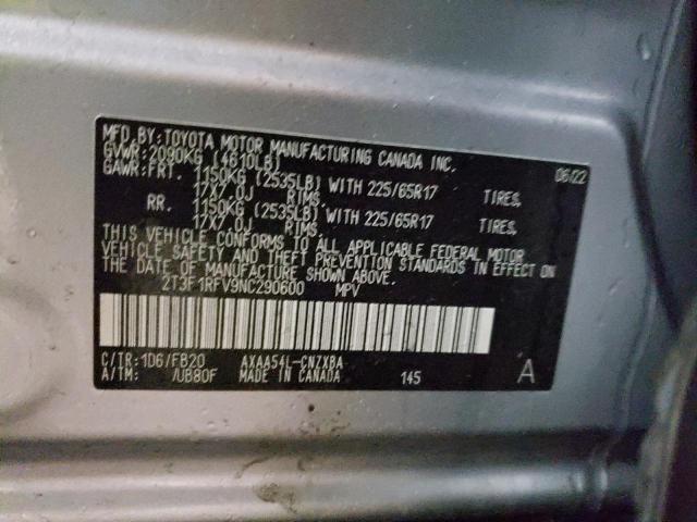 2022 TOYOTA RAV4 LE - 2T3F1RFV9NC290600