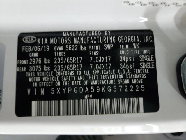5XYPGDA59KG572225 KIA SORENTO LX