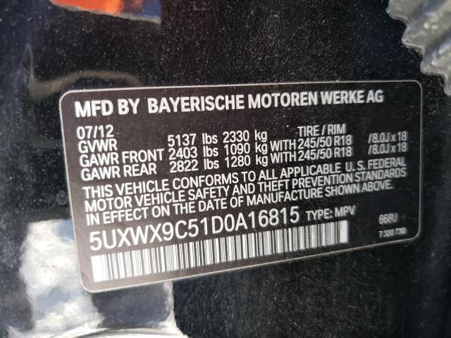 5UXWX9C51D0A16815 BMW X3 Xdrive28i