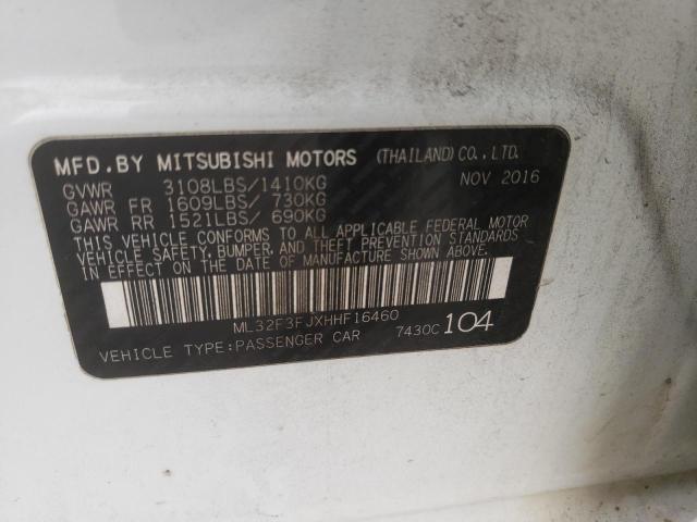 2017 MITSUBISHI MIRAGE G4 ML32F3FJXHHF16460