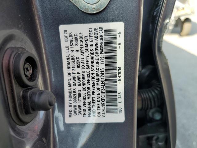 2020 HONDA CIVIC EX 19XFC1F34LE012415