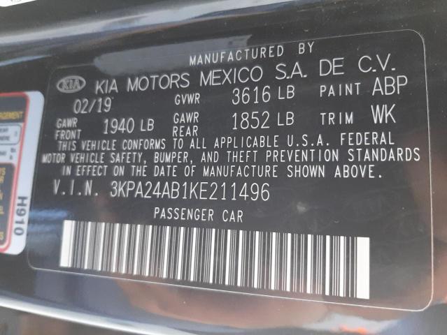 3KPA24AB1KE211496 KIA RIO S
