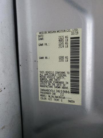 1N4AA6CV3LC365986 Nissan MAXIMA SV