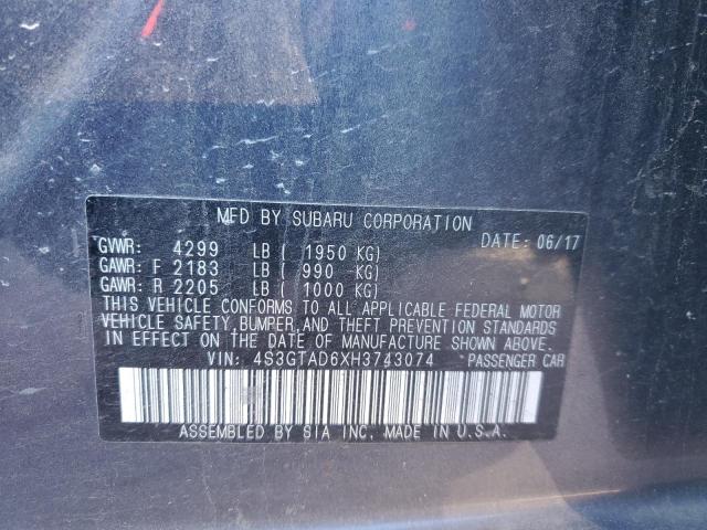 4S3GTAD6XH3743074 Subaru Impreza Premium Plus