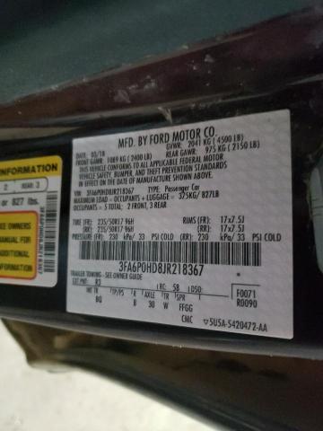 2018 FORD FUSION SE 3FA6P0HD8JR218367