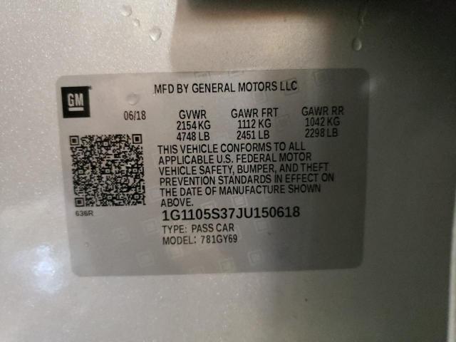2018 CHEVROLET IMPALA LT - 1G1105S37JU150618