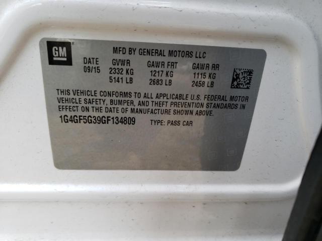 2016 BUICK LACROSSE P - 1G4GF5G39GF134809