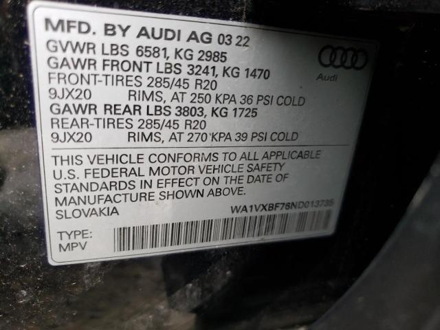 2022 AUDI Q7 PRESTIG - WA1VXBF76ND013735