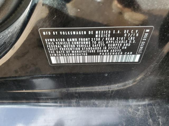2017 VOLKSWAGEN JETTA S 3VW2B7AJ5HM204706