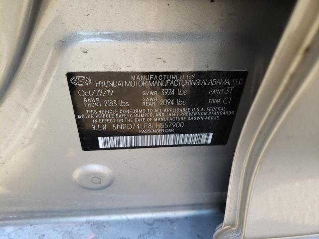 2020 HYUNDAI ELANTRA SE 5NPD74LF8LH557900