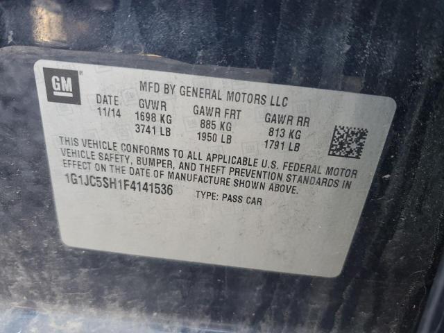 2015 CHEVROLET SONIC LT - 1G1JC5SH1F4141536