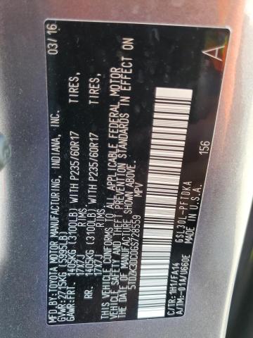2016 TOYOTA SIENNA - 5TDZK3DC0GS728559